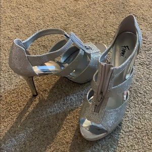 4inch silver heel